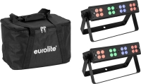 2er Bundle Eurolite Led Silent Bar 16x4W RGB/WW