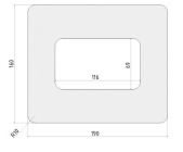 Frässchablone für AH8708 (Cut-Out)